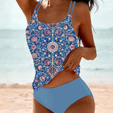 Gedrukte Tankini met Dubbele Band