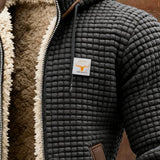 Thermische fleece bomberjas met vintage uitstraling en warme voering