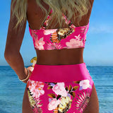 Aurélie | Elegante bloemenbikini met overslag