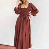 Chelsea | Zomerjurk met lantaarnmouwen en tijdloze elegantie