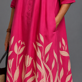 Annmarie | Comfortabele midi-jurk met vloeiende pasvorm