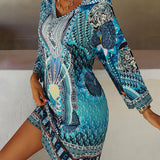 Jente | Zomerjurk met boho print en luchtige pasvorm