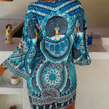 Jente | Zomerjurk met boho print en luchtige pasvorm