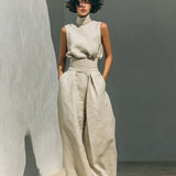 Joana Conjunto Elegante de Algodón y Lino