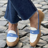Loafers met color-block design en modern silhouet