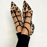 Ballerina's met bandjes en animal print voor dagelijks comfort