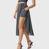 Rok met zakken en hoge taille voor een flatterend silhouet