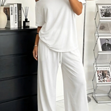 Off-shoulder set met elegante pasvorm voor casual chic