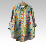 Blouse met zachte stof en exclusieve prints voor zomerse dagen
