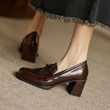 Loafer Pumps met blokhak en kwastdetails voor dagelijks comfort