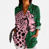 Tropische Luipaard Kunst Blouse
