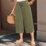 Wide Leg Broek met vloeiende pasvorm en gestructureerde taille
