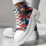 Hoge sneakers met brede teenruimte en voetboogondersteuning