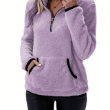 Aleah | Fleece trui met halve rits voor warmte en comfort