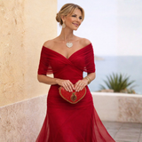 Mikaela | Elegante off-shoulder maxi-jurk met zeemeerminpasvorm