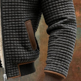 Thermische fleece bomberjas met vintage uitstraling en warme voering