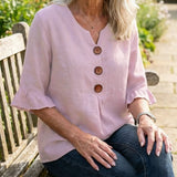 Carmen | Blouse met V-hals en knoopsluiting voor dagelijks gebruik
