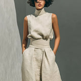 Joana Conjunto Elegante de Algodón y Lino