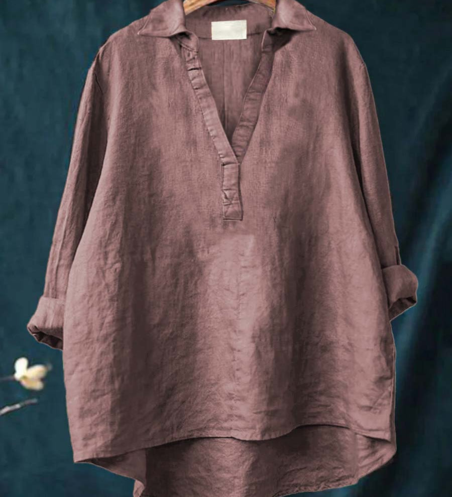 Zomerblouse met zachte stof en Franse elegantie