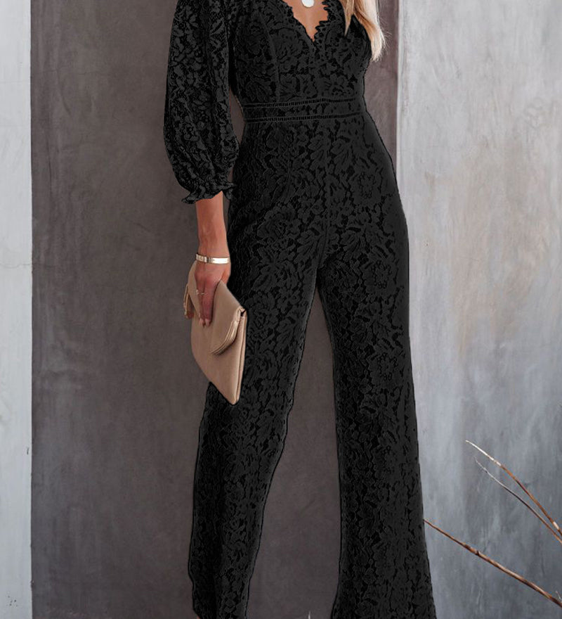 Maaike | Jumpsuit met geborduurde details en comfortabele pasvorm