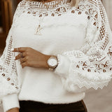 Kaylin | Top met patchwork design en lange mouwen voor veelzijdige looks