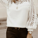 Kaylin | Top met patchwork design en lange mouwen voor veelzijdige looks