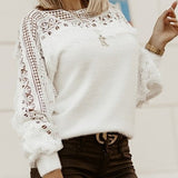 Kaylin | Top met patchwork design en lange mouwen voor veelzijdige looks