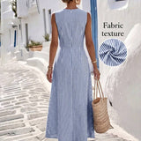 Sanne | Gestreepte zomerjurk met elegante taille