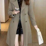 Trenchcoat met dubbele knoopsluiting en tailleceintuur