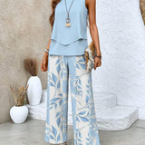 Evalyn | Zomerse Set met Wijde Broek en Comfortabele Top