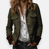 Tweed jasje met fluwelen details en tijdloze uitstraling