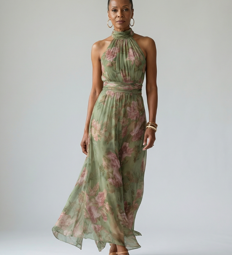 Naomi | Maxi Jurk met Open Rug