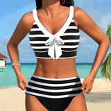 Demi | Gestreepte Bikini met Hoge Taille