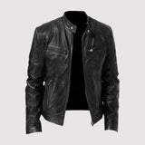 Leren jas met tijdloze stijl en premium kwaliteit