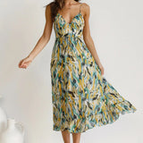 Alayna | Midi jurk met kleurrijk design en comfortabele pasvorm