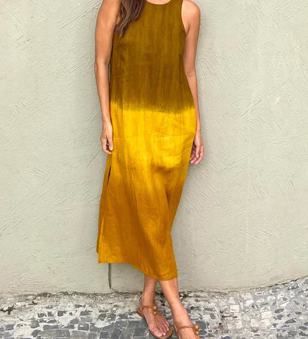 Estee | Zomerjurk met kleurverloop print en comfortabele pasvorm