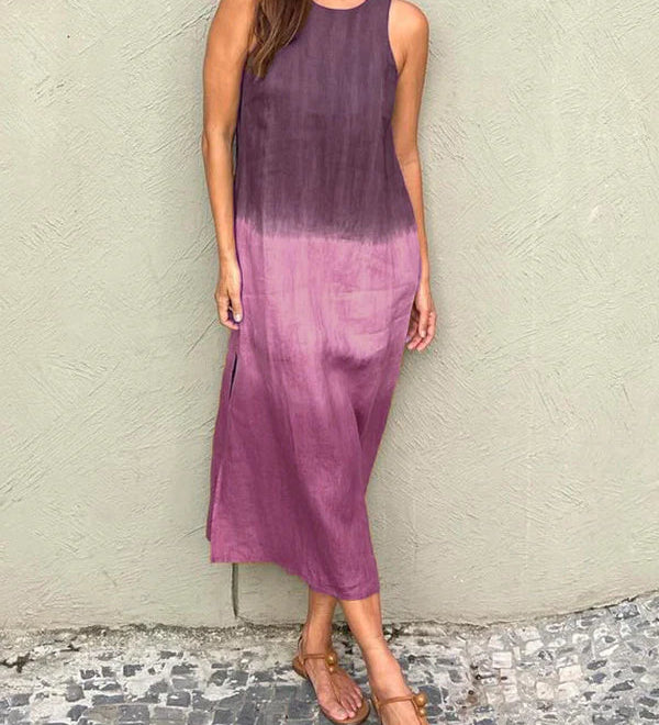 Estee | Zomerjurk met kleurverloop print en comfortabele pasvorm