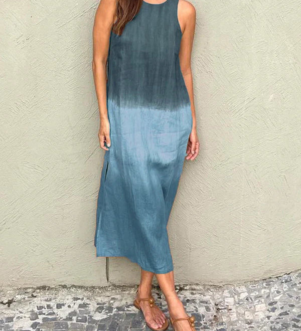 Estee | Zomerjurk met kleurverloop print en comfortabele pasvorm