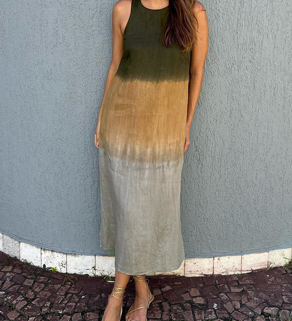 Estee | Zomerjurk met kleurverloop print en comfortabele pasvorm