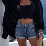 Ellis | Katoenen blouse met oversized pasvorm en casual stijl