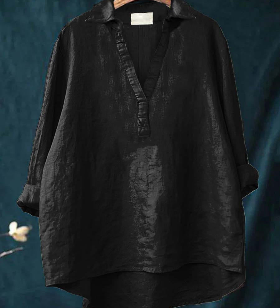 Zomerblouse met zachte stof en Franse elegantie