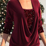 Florien | Glitter top met pailletten voor feestelijke glamour