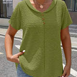 Blouse met V-hals en knopen voor dagelijks gebruik