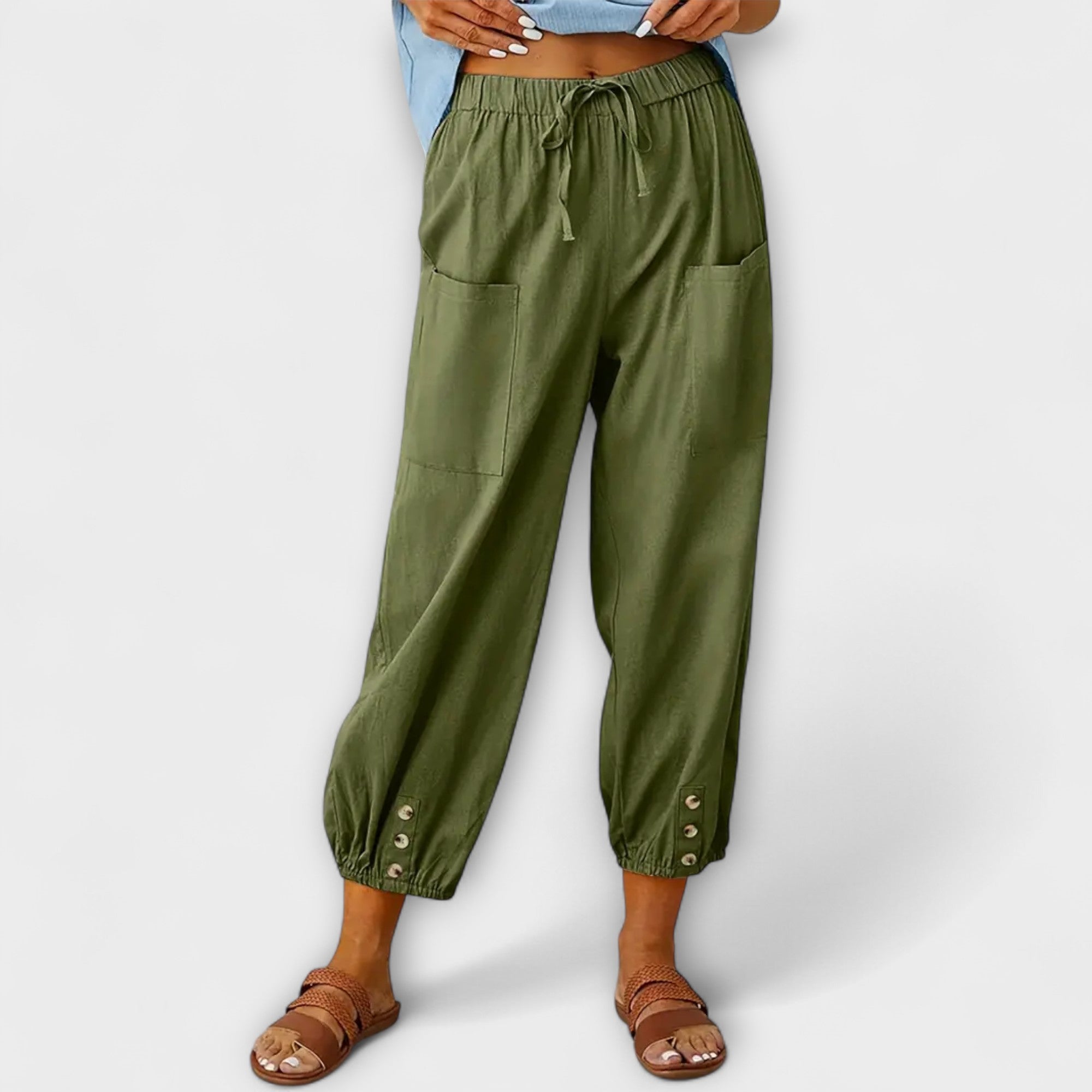 Harem broek met relaxte boho stijl en ultiem comfort