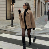 Megan | Oversized wollen jas met klassieke pasvorm en warme uitstraling