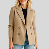 Sweaterblazer met zachte stretch en elegante pasvorm