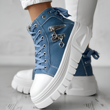 Hoge sneakers met brede teenruimte en voetboogondersteuning