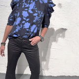 Blouse met bloemenprint en gepofte mouwen voor een vrouwelijke look