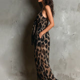 Constance | Elegante Luipaard Jumpsuit met Wijde Pijpen