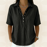 Sonja | Blouse met kraag en knoopdetail